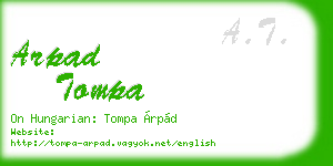 arpad tompa business card