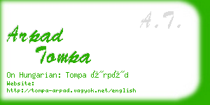arpad tompa business card